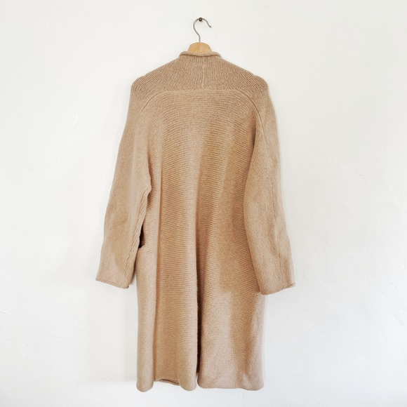 Lauren Manoogian Baby Alpaca Beige Roll Cardigan - Picture 6 of 14